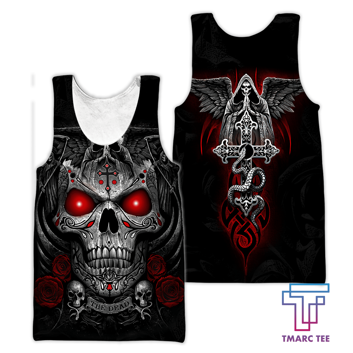 Tmarc Tee Blessing Skull 3D All Over Printed Unisex Shirts