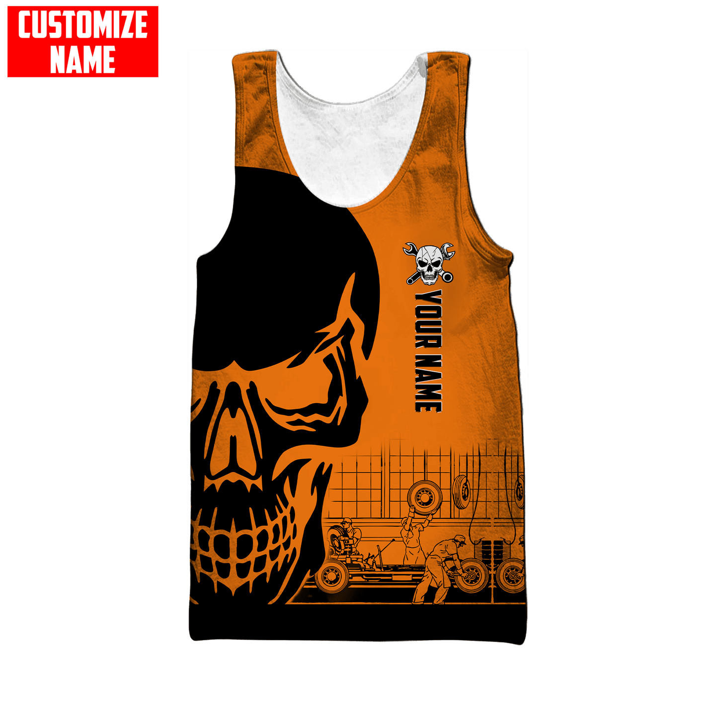 Tmarc Tee Personalized Name Mechanic 3D All Over Printed Unisex Shirts Safety