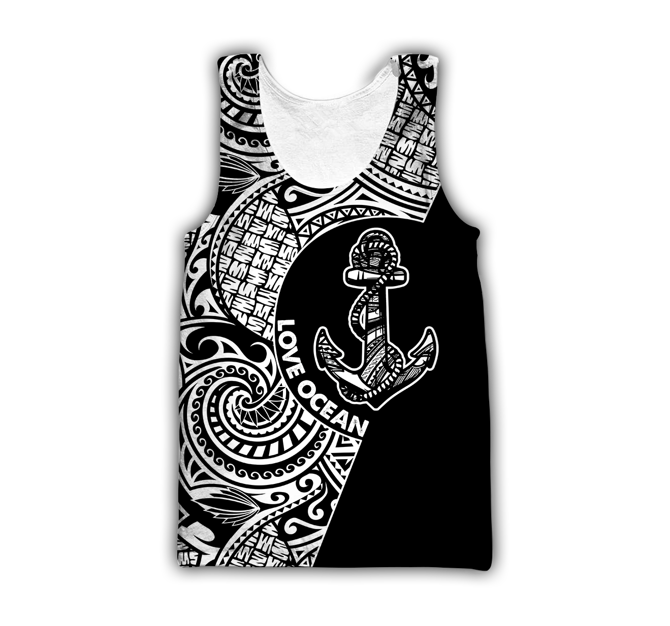 Amazing Polynesian Tattoo Anchor Personalized Unisex Deluxe Hoodie ML
