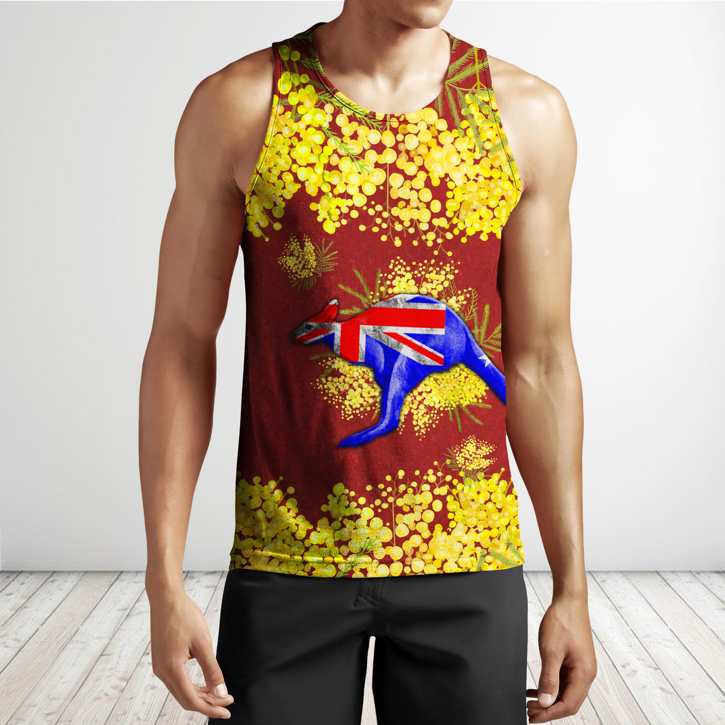 Tmarc Tee Custom name Australia Kangaroo Golden Wattle shirts