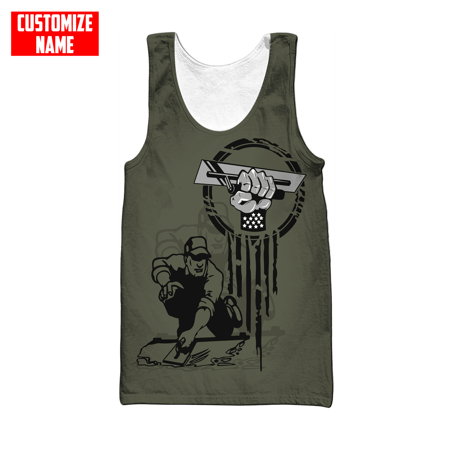 US Concrete Finisher Tool Pride Custom name 3D Printed Shirts