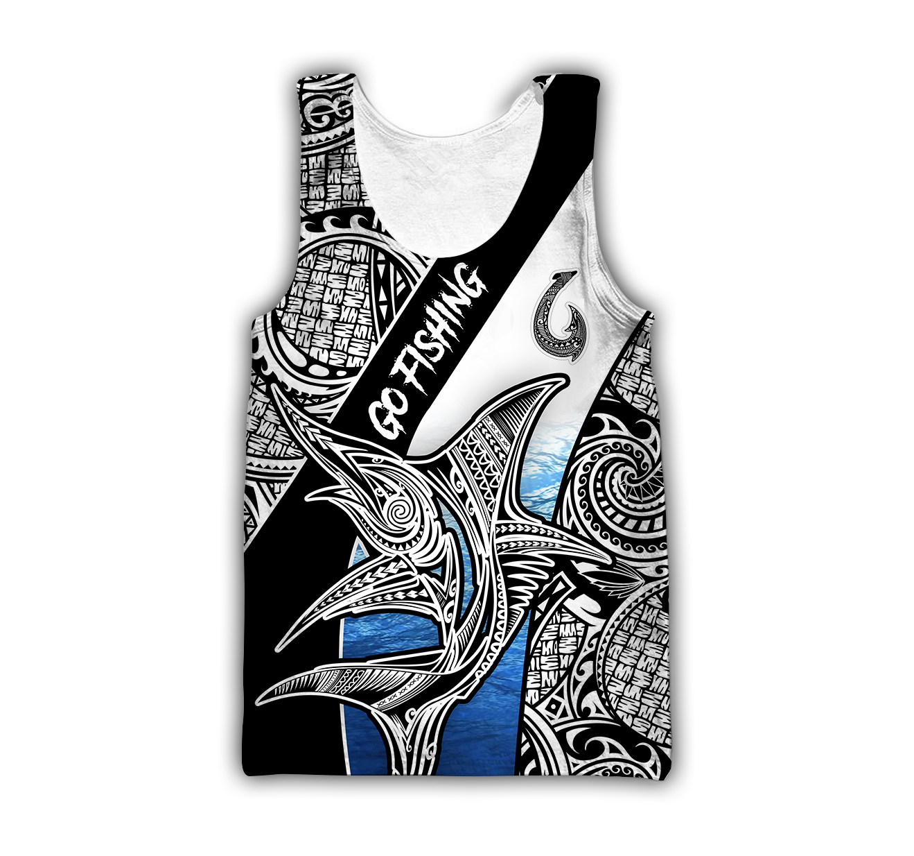 Amazing Polynesian Go Fishing Marlin Fish Personalized Unisex Deluxe Hoodie ML