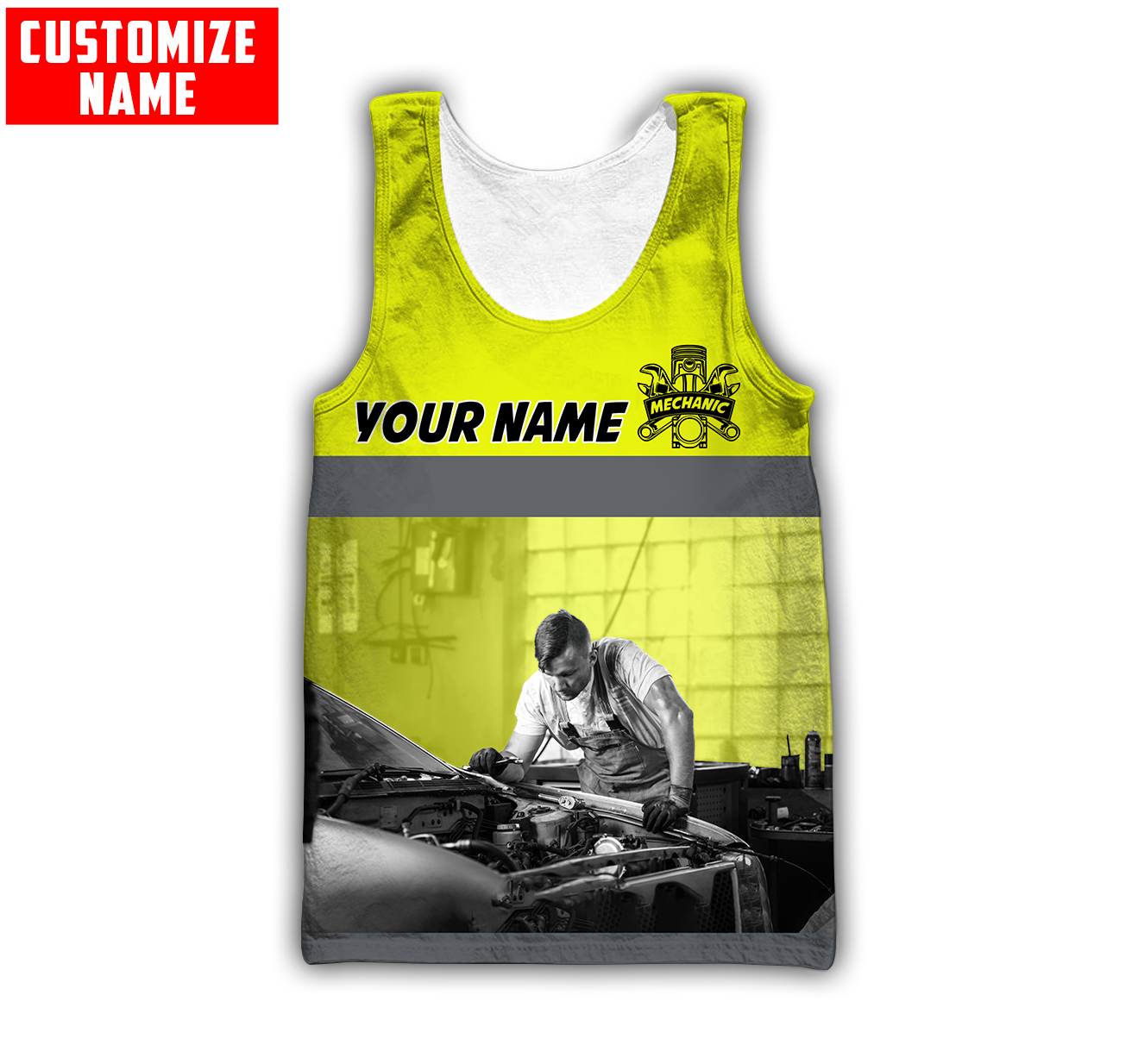 Tmarc Tee Personalized Name Mechanic 3D All Over Printed Unisex Shirts