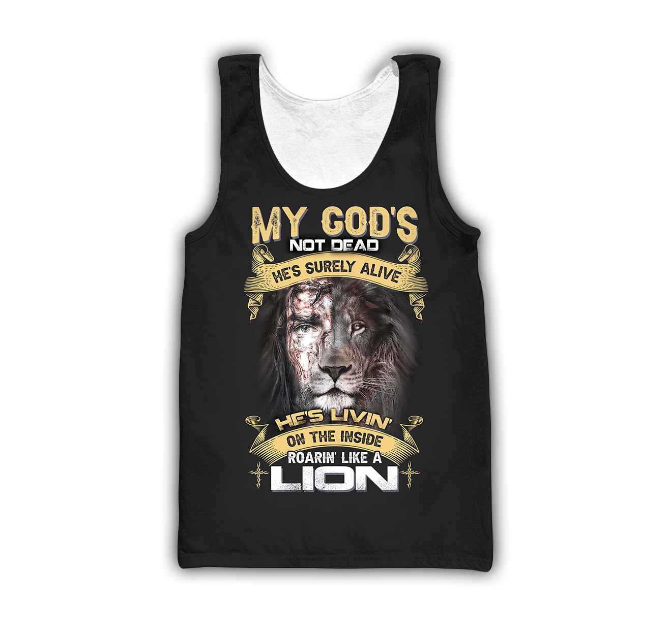 's living on the inside Roarin' like a Lion - T shirt Style for Men Father's Day Gift