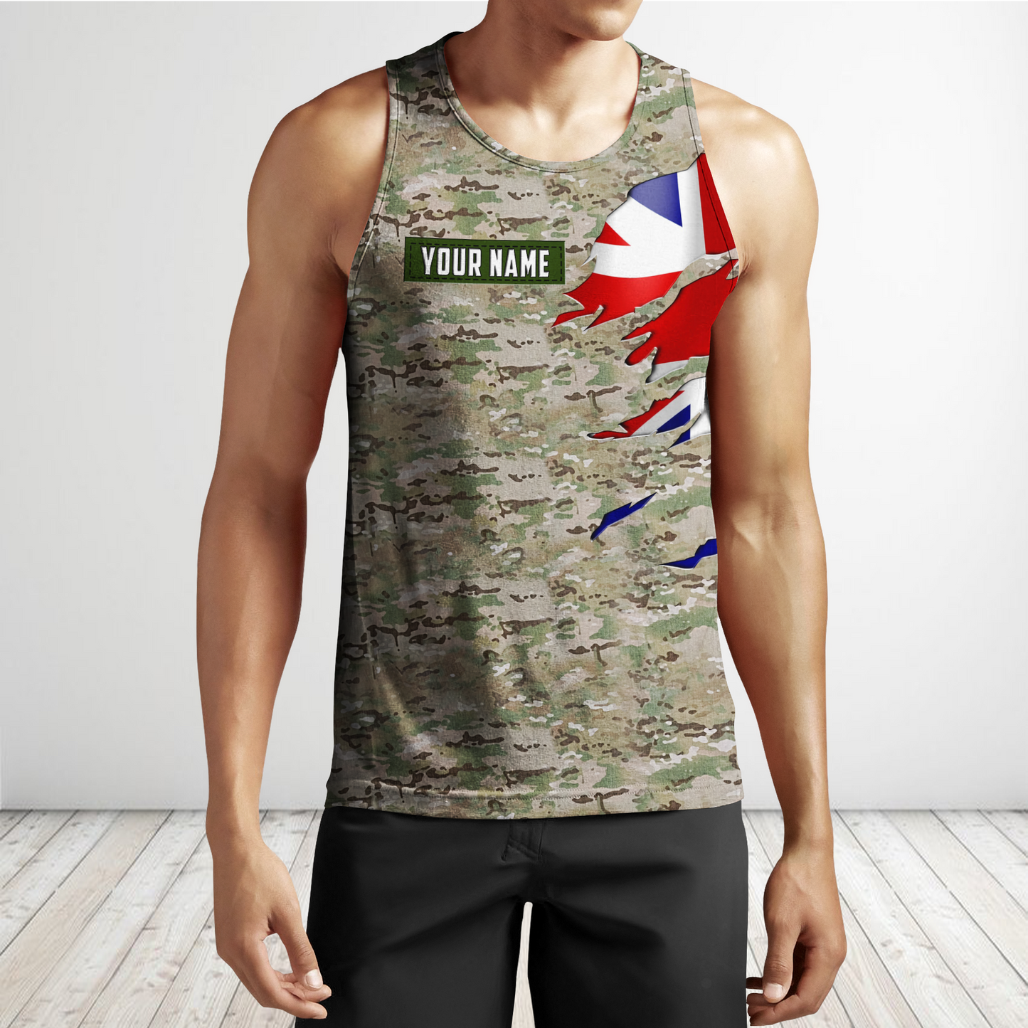 Tmarc Tee Remembrance UK in my heart Camo 3D print shirts