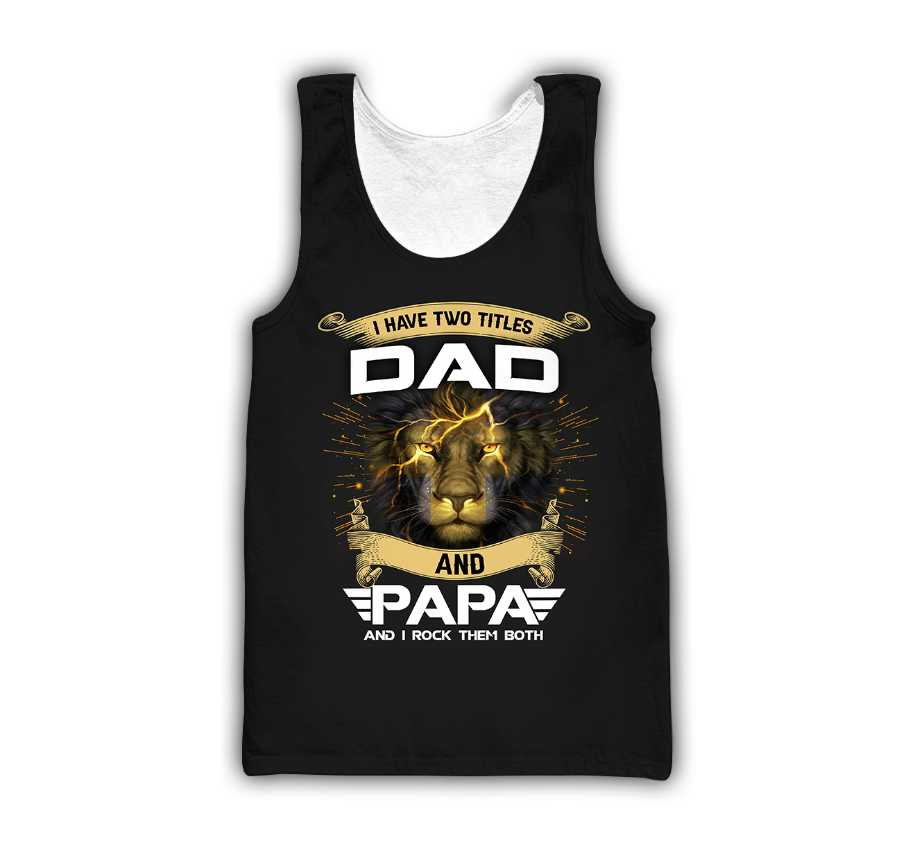 I have two Titles Dad and Papa and I rock them both - T shirt Style for Men Father's Day Gift