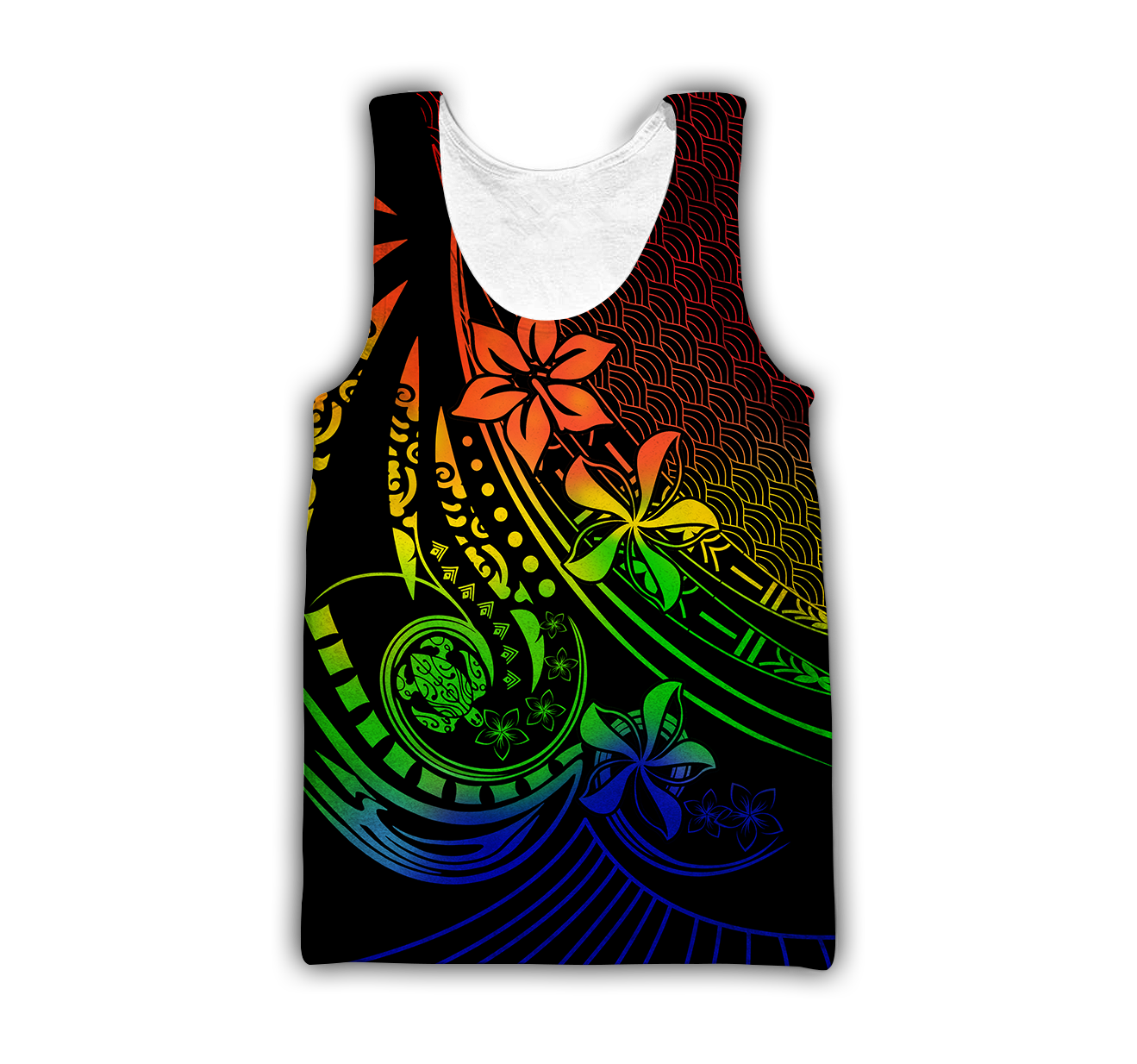 Amazing Polynesian Tattoo And Frangipani Flower Unisex Deluxe Hoodie ML