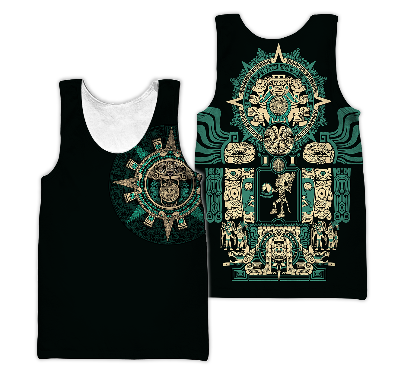 Aztec Mexican Blue 3D All Over Printed Unisex Hoodie no1