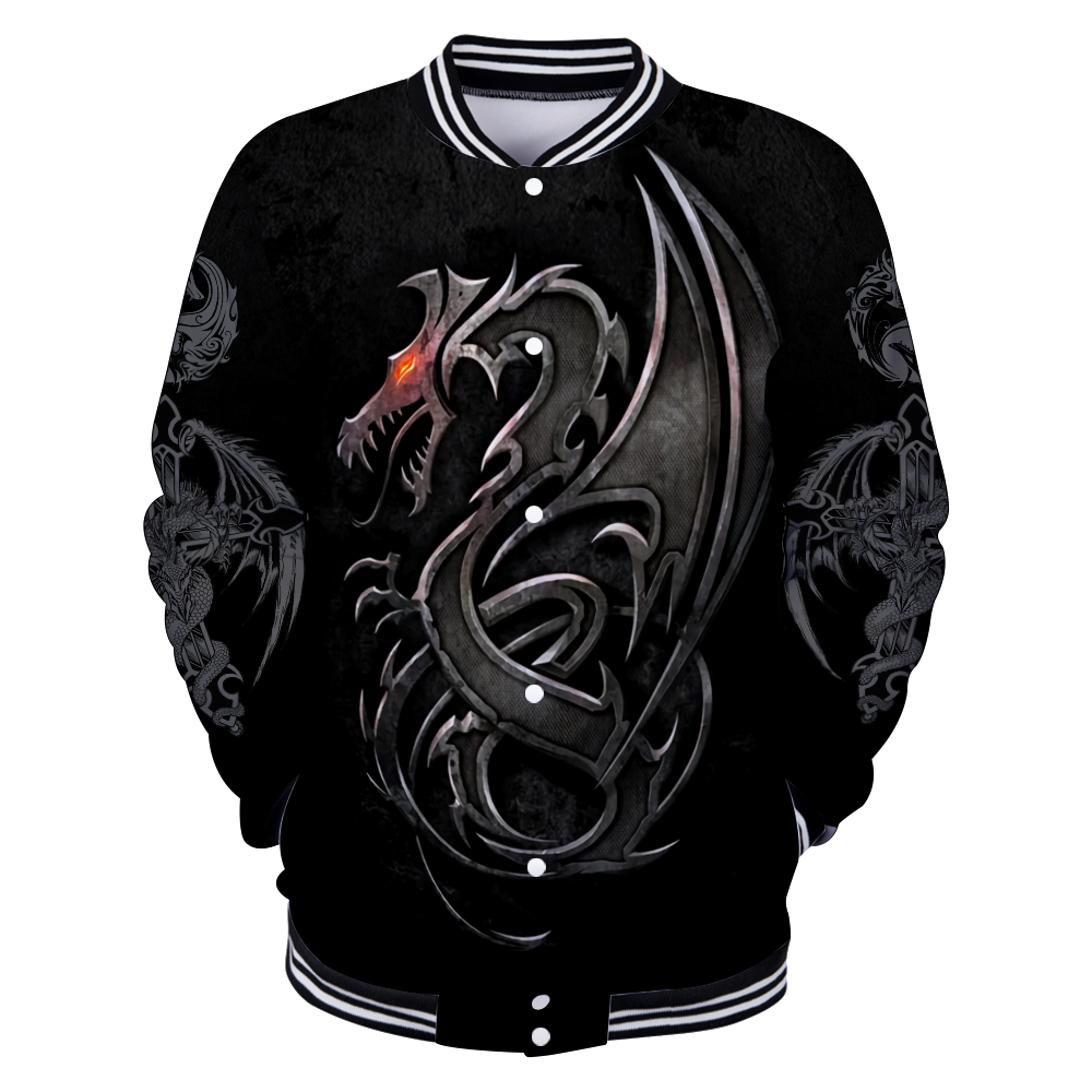 3D Armor Tattoo and Dungeon Dragon Hoodie HAC130102 - Amaze Style™-Apparel