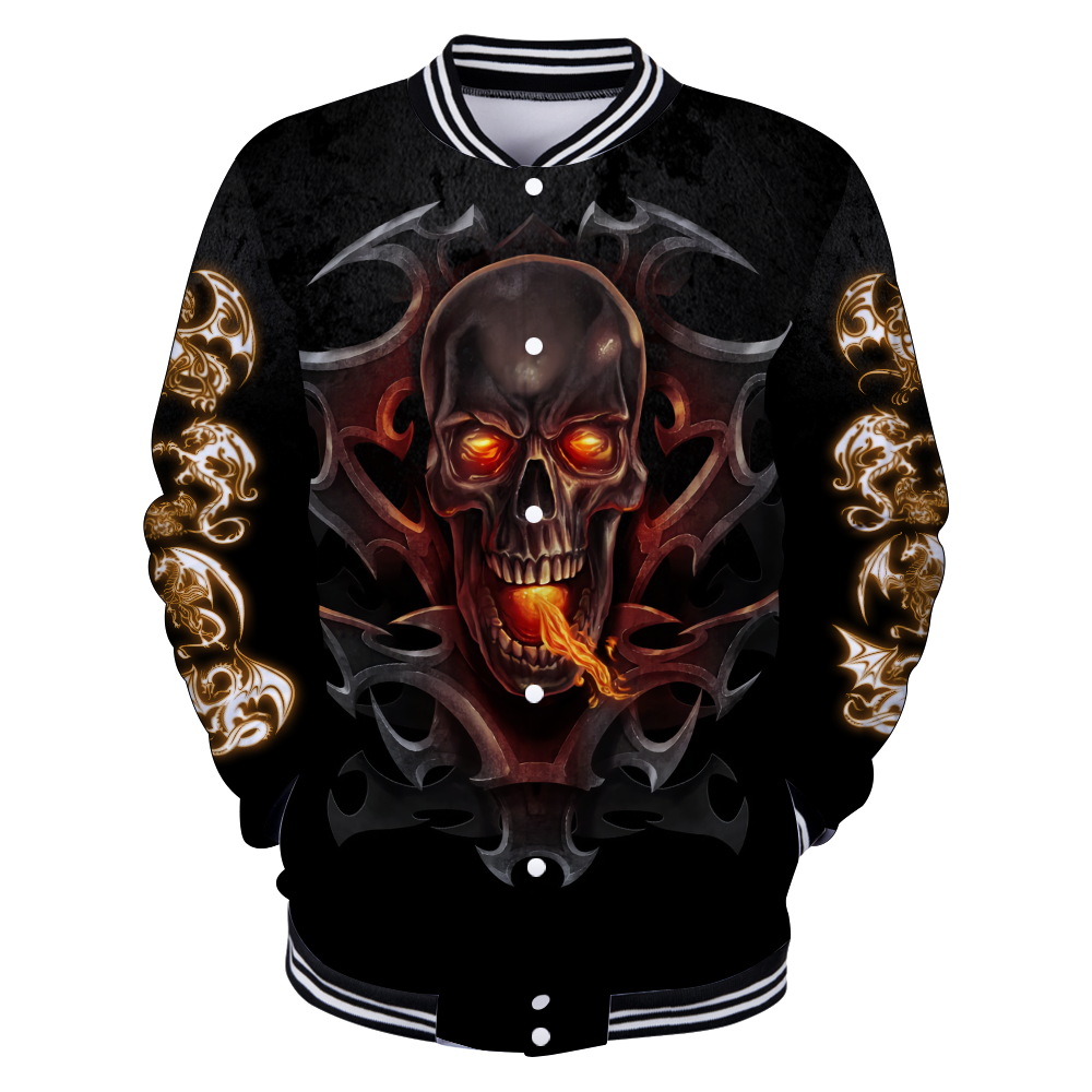 3D Armor Tattoo and Dungeon Dragon Hoodie HAC130101-Apparel-NM-Baseball jacket-S-Vibe Cosy™