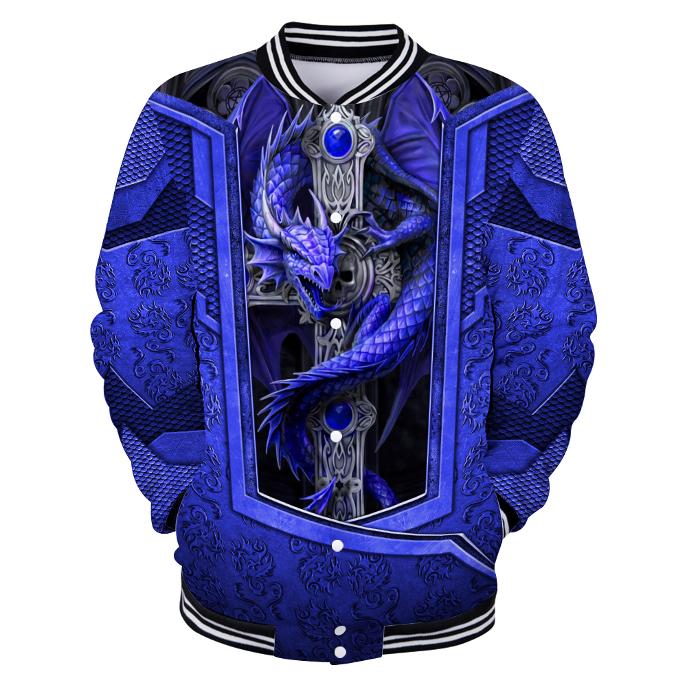 3D Tattoo and Dungeon Dragon Hoodie HAC301202-Apparel-NM-Baseball jacket-S-Vibe Cosy™
