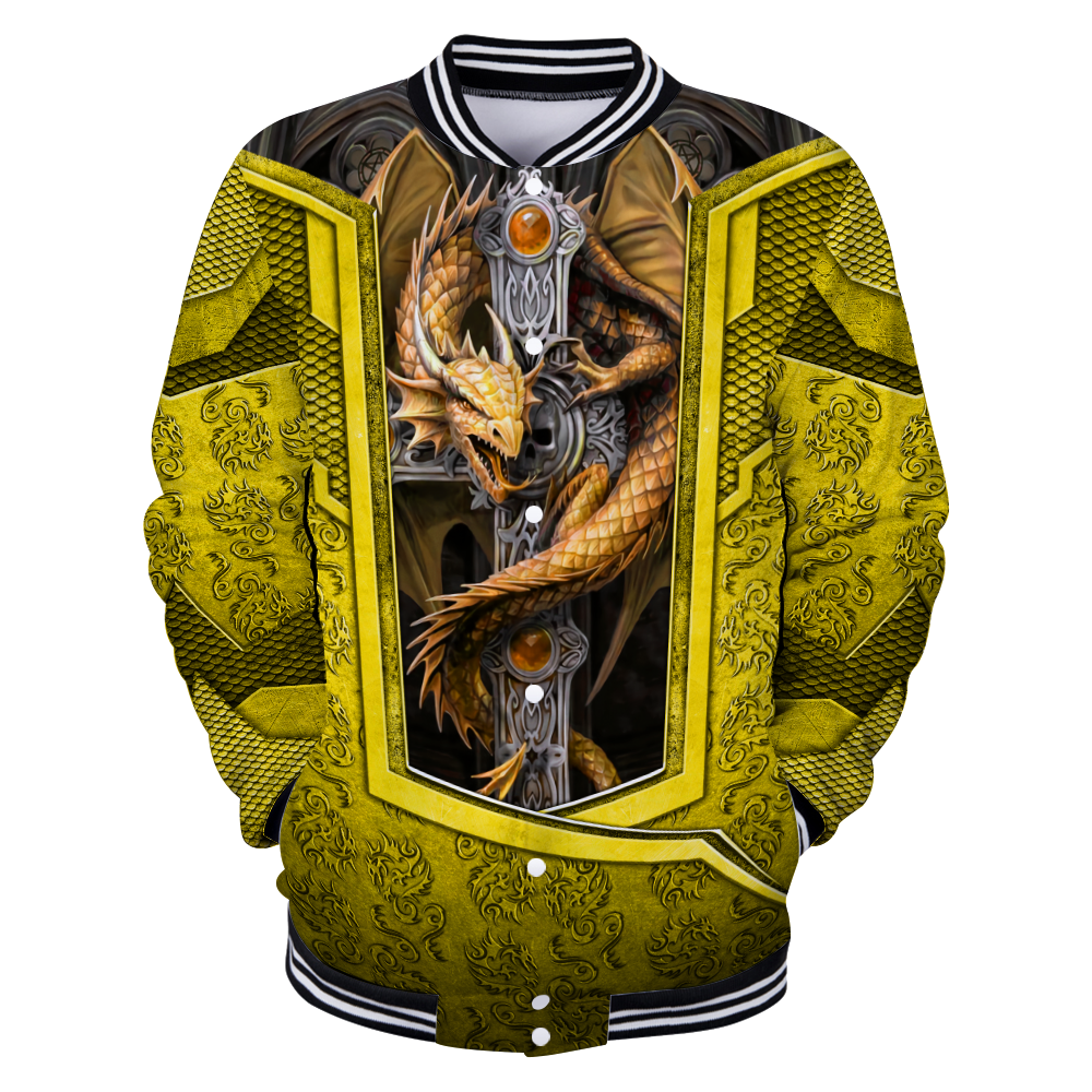3D Tattoo and Dungeon Dragon Hoodie HAC301203-Apparel-NM-Baseball jacket-S-Vibe Cosy™