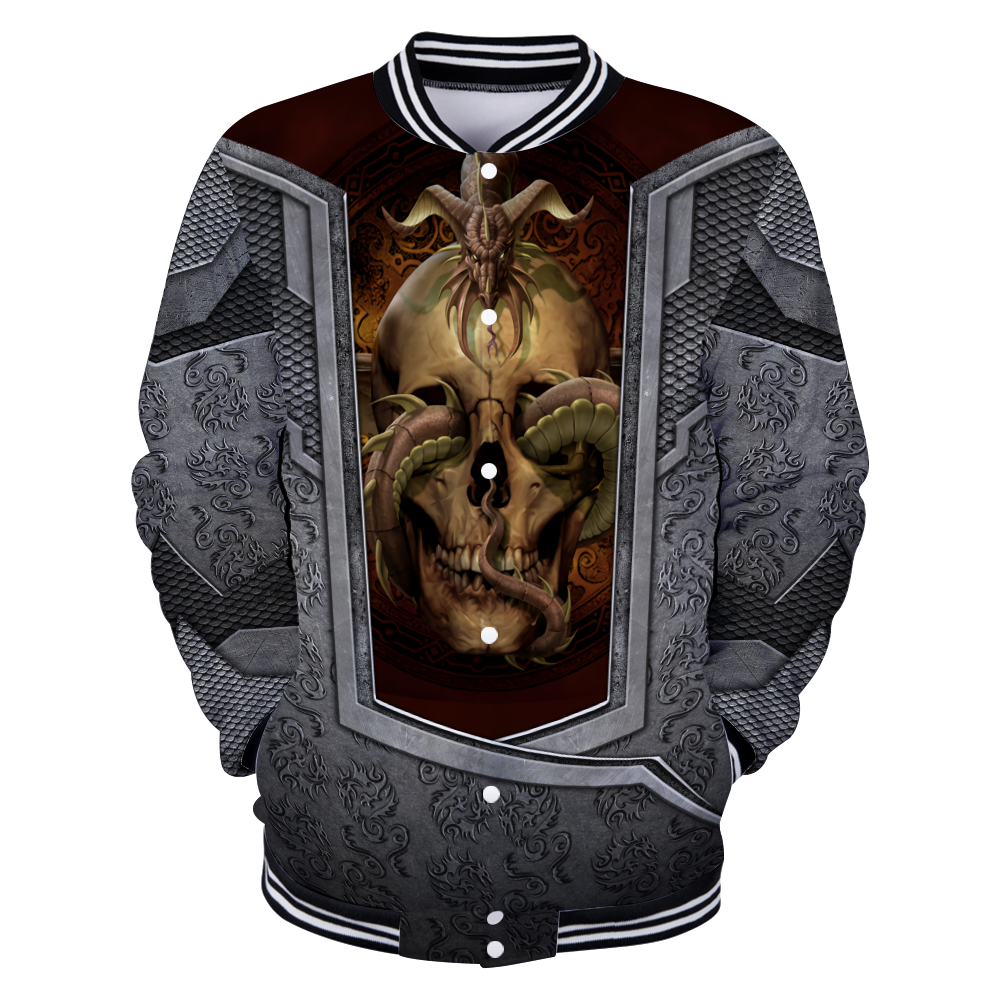 3D Tattoo and Dungeon Dragon Hoodie HAC020113-Apparel-NM-Baseball jacket-S-Vibe Cosy™