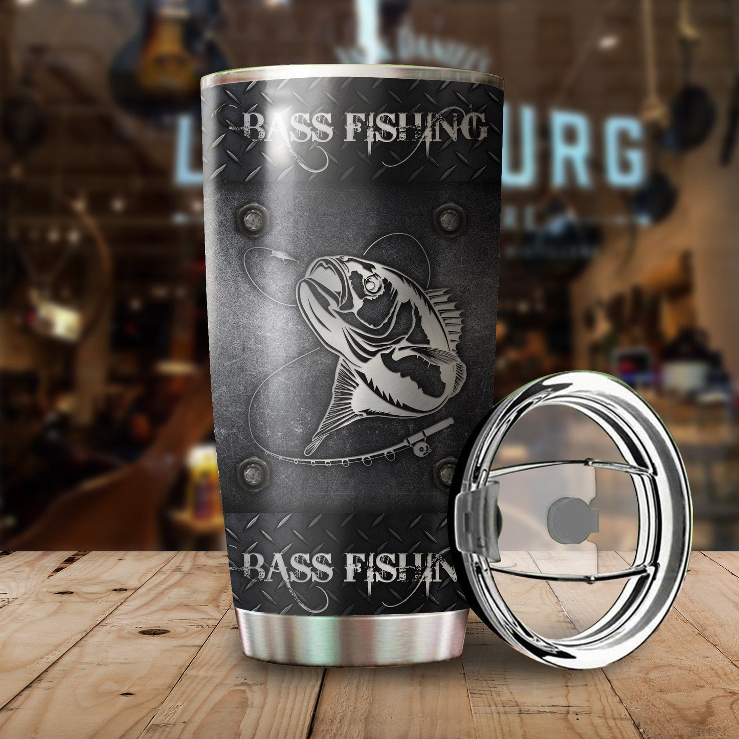 Bass Fishing Metal Stainless Steel Tumbler 20 Oz HC27506 - Amaze Style™-Tumbler