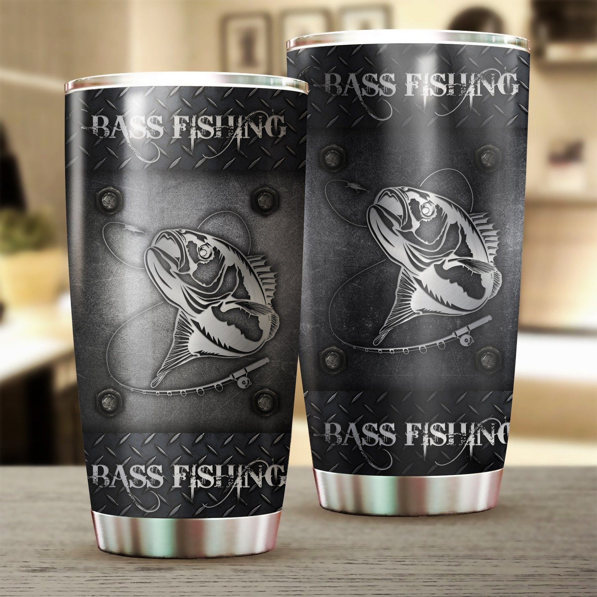 Bass Fishing Metal Stainless Steel Tumbler 20 Oz HC27506 - Amaze Style™-Tumbler