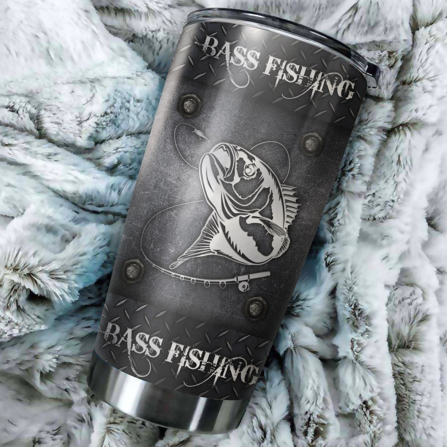 Bass Fishing Metal Stainless Steel Tumbler 20 Oz HC27506 - Amaze Style™-Tumbler