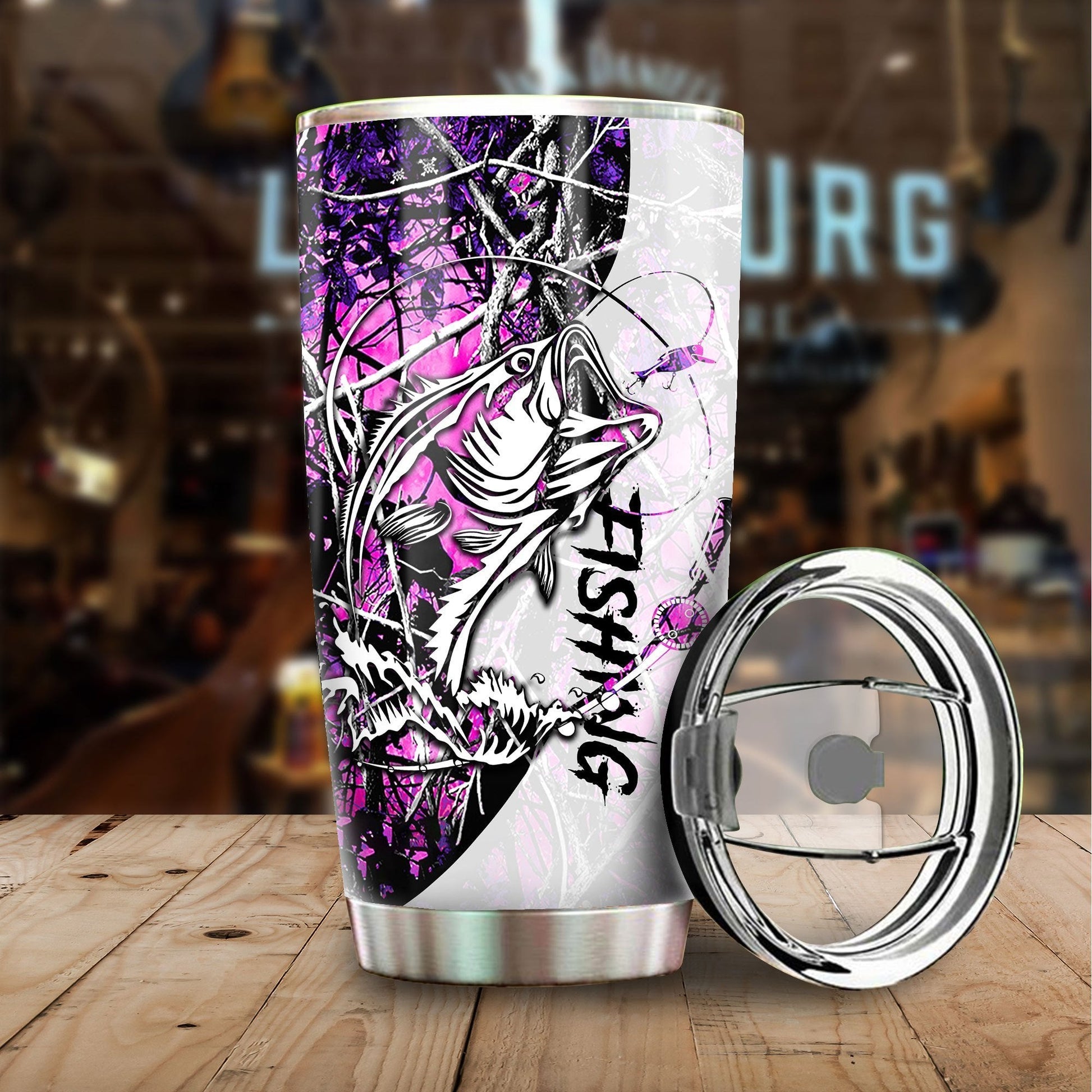Bass Fishing Country Girl Camo Stainless Steel Tumbler 20 Oz HC27505 - Amaze Style™-Tumbler