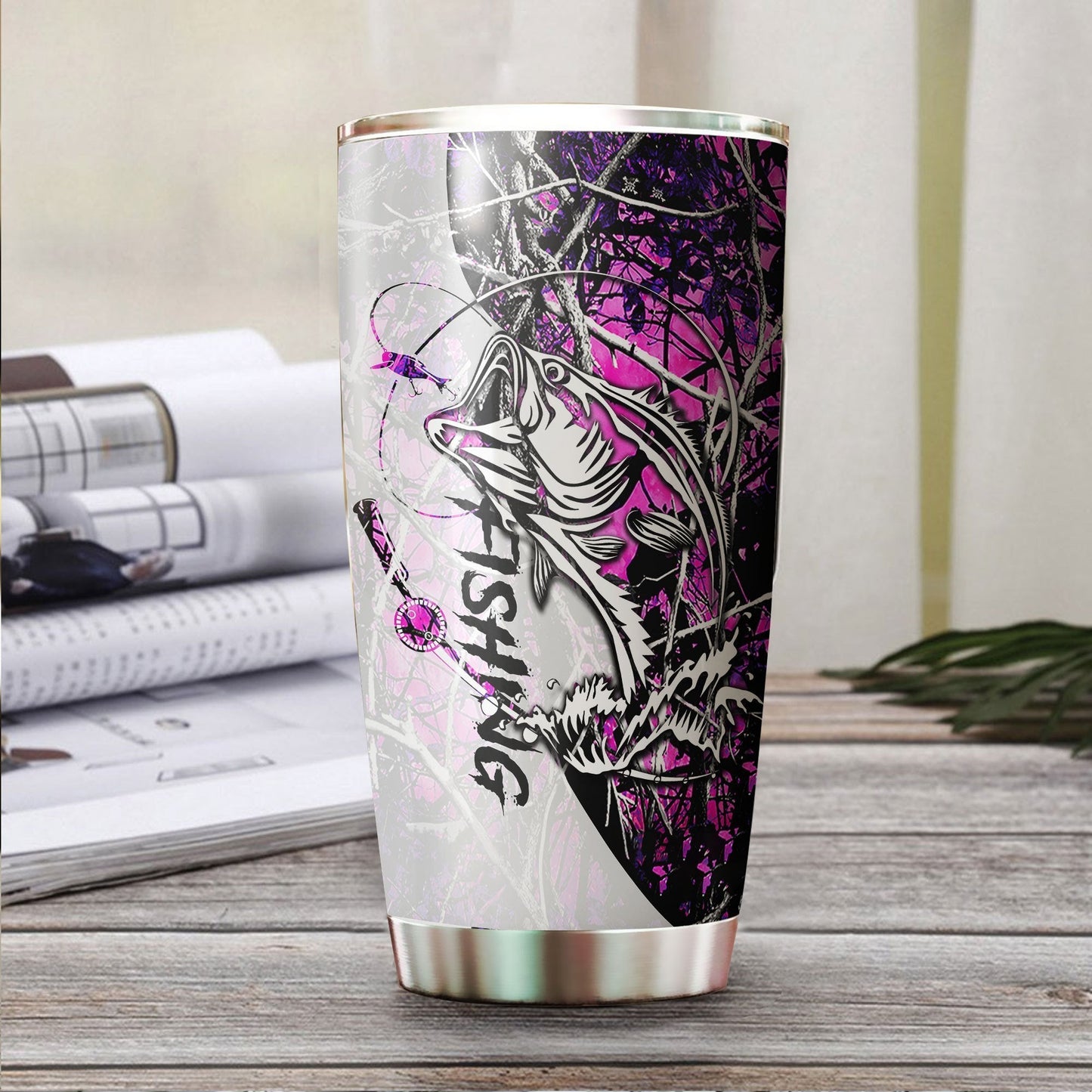 Bass Fishing Country Girl Camo Stainless Steel Tumbler 20 Oz HC27505 - Amaze Style™-Tumbler