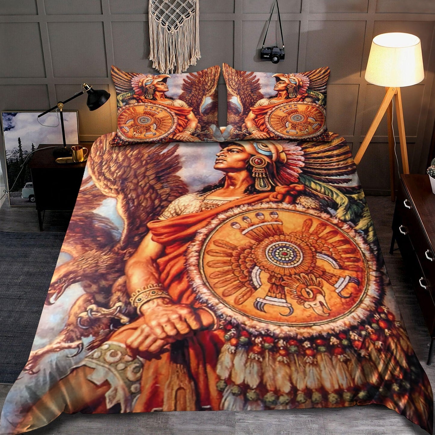 Beautiful Aztec Warrior And The Eagle Bedding Set MEI08312001-MEI