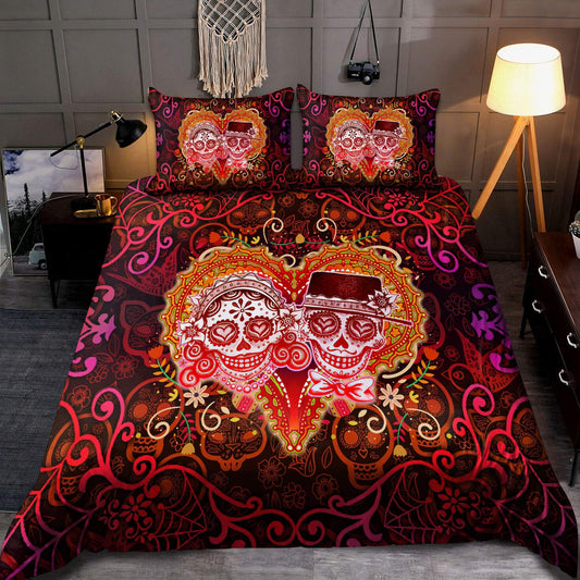 Sugar Skull Couple Bedding Set AM082027