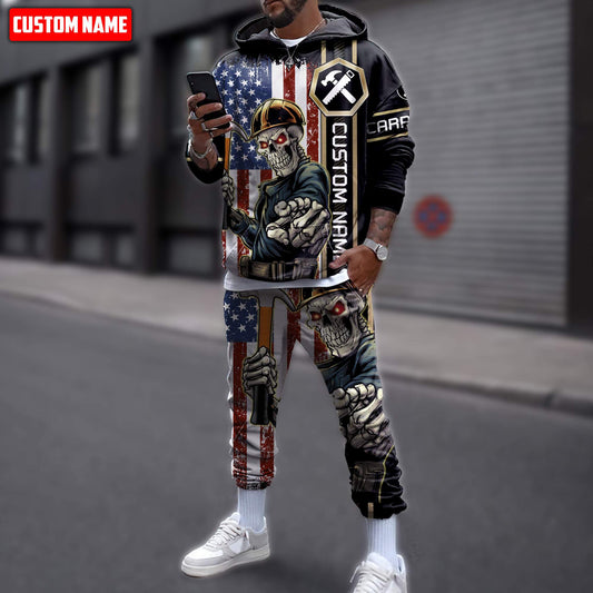 Tmarctee Customized Name Carpenter 3D All Over Printed Combo Hoodie + Sweatpant C12 DD25052103