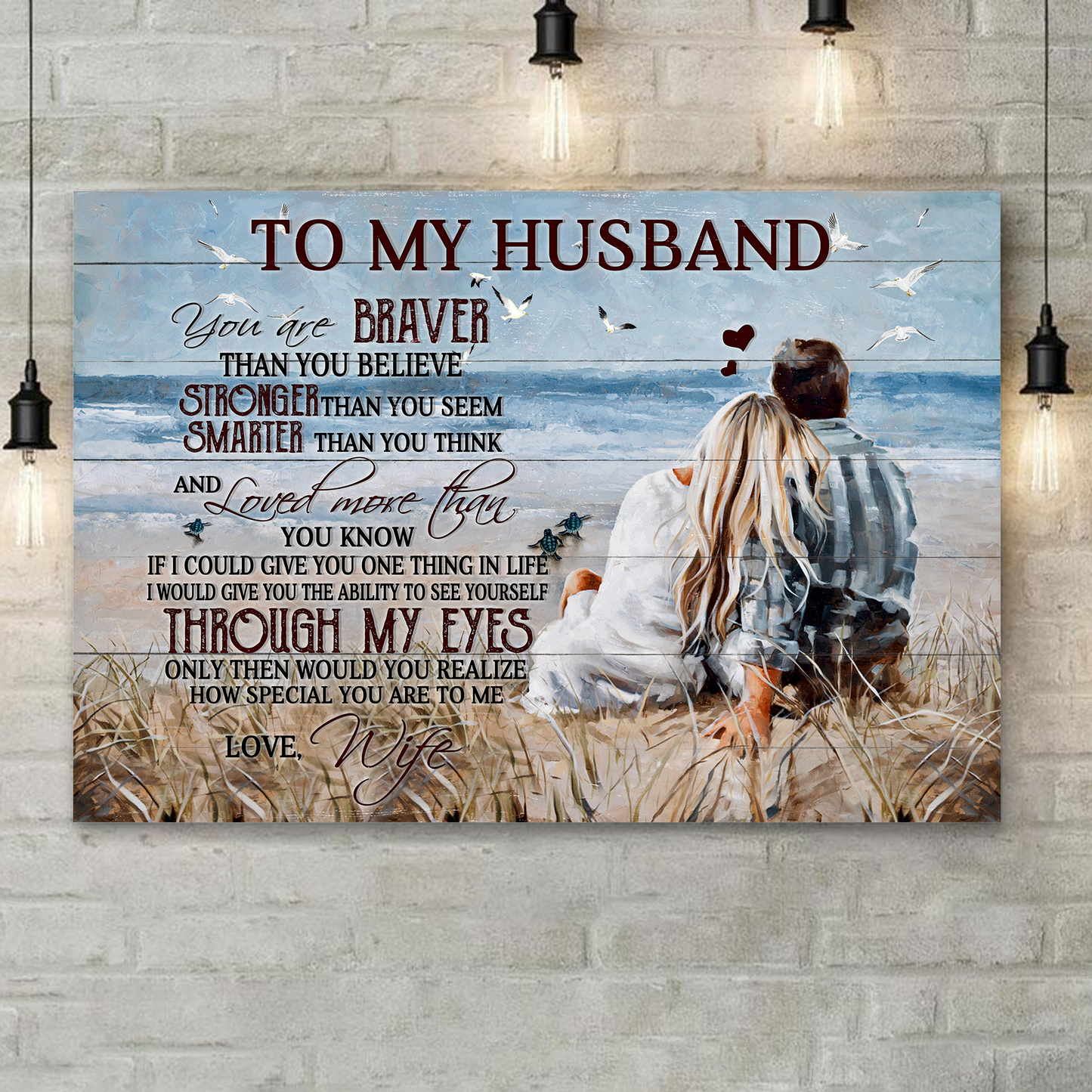 Canvas To My Husband - Wedding Aniversary- Valetine Gift for Husband XT