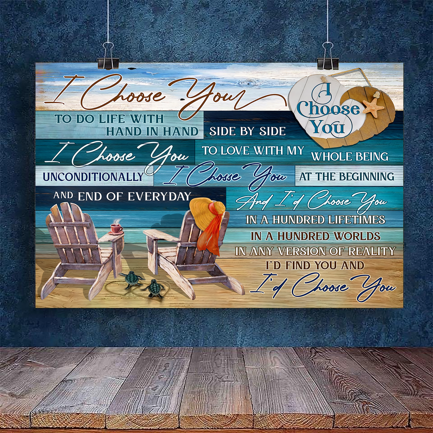 CANVAS - Beach- I choose you- Wedding Anniversary - XT
