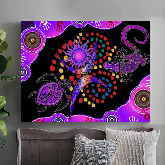 Aboriginal Naidoc Week 2021 Best Purple Turtle Lizard Horizontal Poster