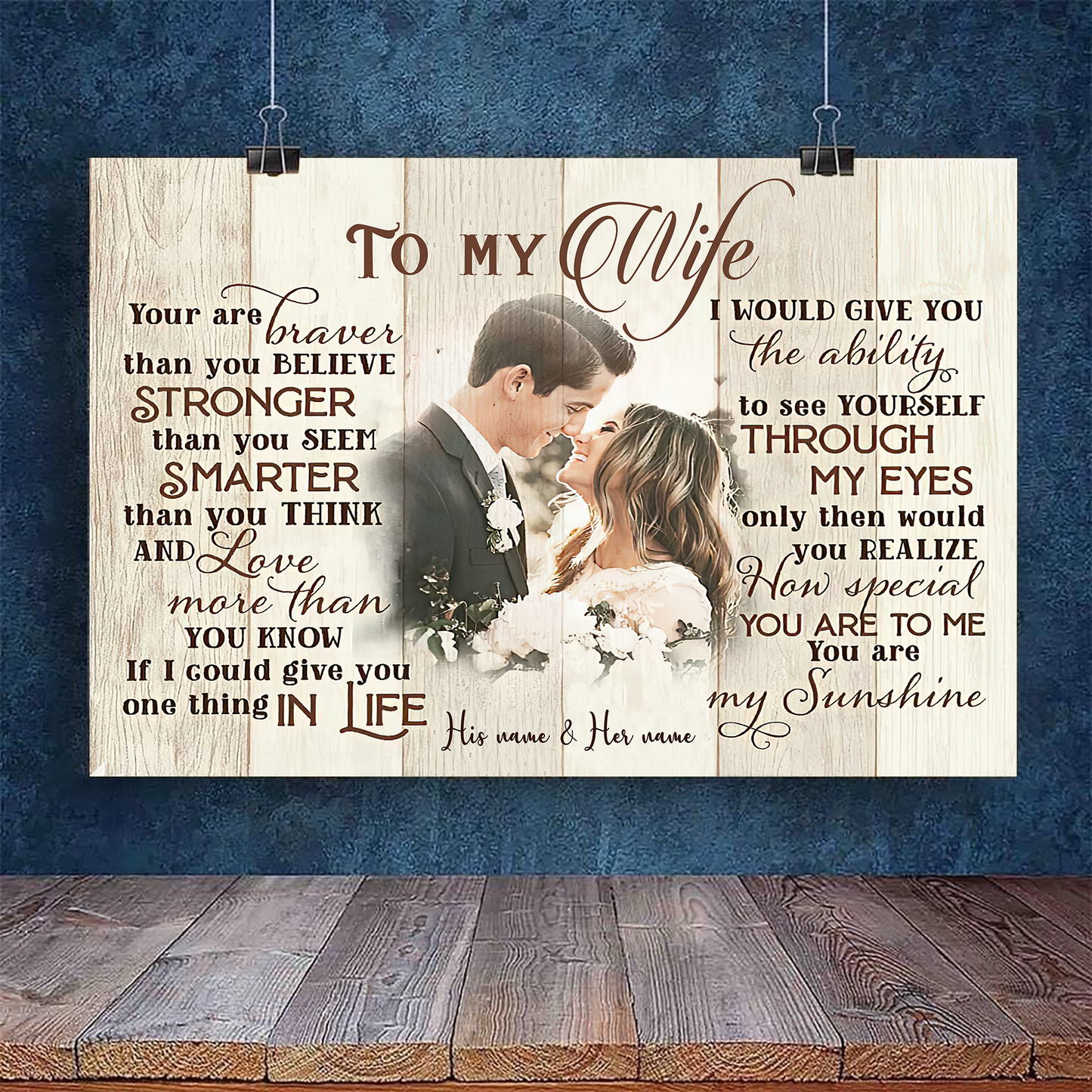 You Are Braver Than You Believe Personalized Canvas Poster Best Gift For Couple Home Decor