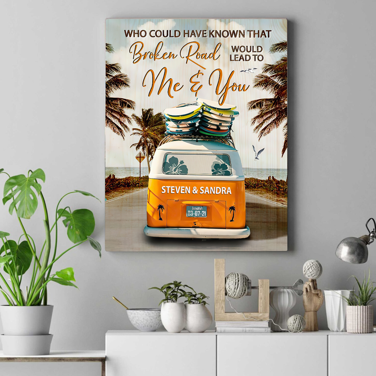 Broken Road Would Lead To Me And You Vertical Canvas Poster Special Gift Home Decor