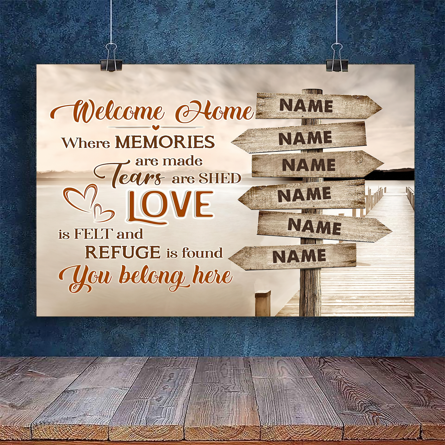 Welcome Home Where Memories Are Made Personalized Canvas Poster Best Gift For Friend