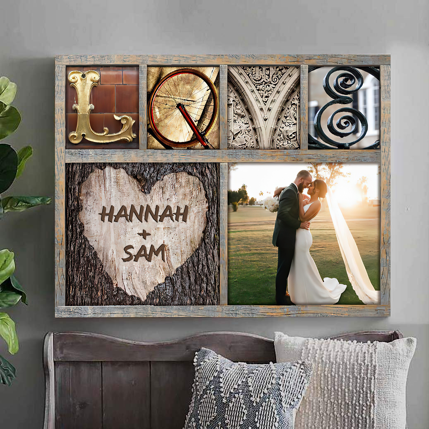 Love Personalized Canvas Poster Home Decor Best Gift For Couple