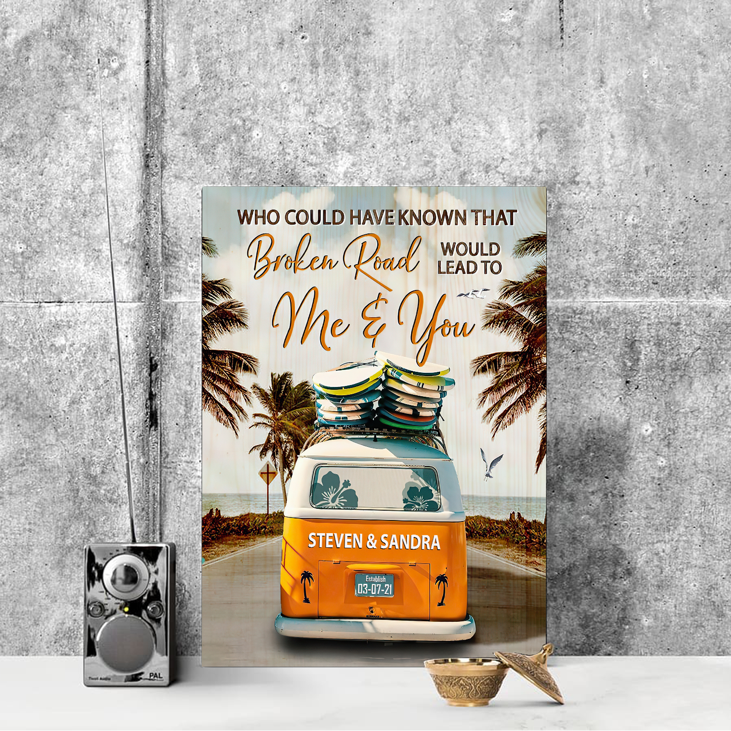 Broken Road Would Lead To Me And You Vertical Canvas Poster Special Gift Home Decor