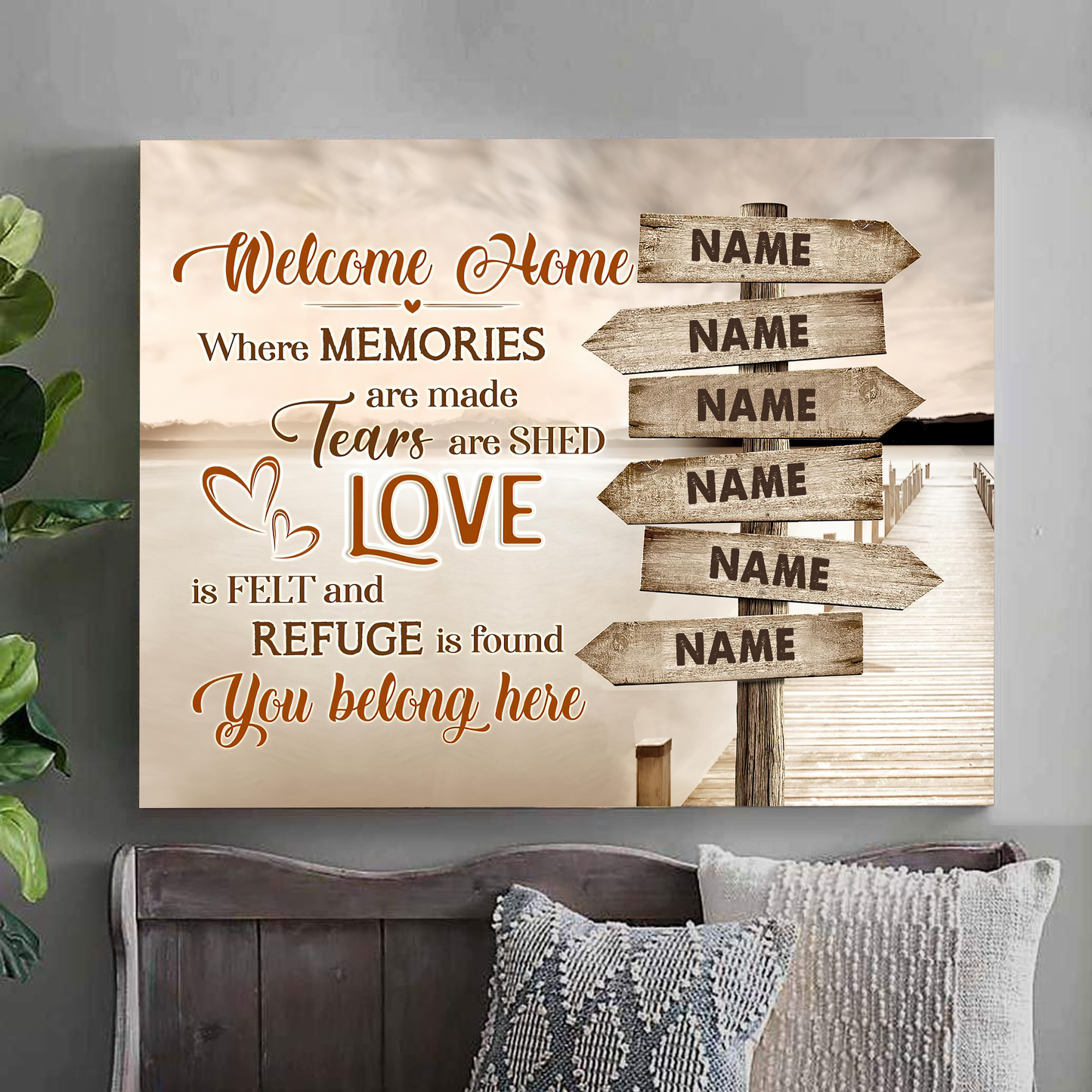 Welcome Home Where Memories Are Made Personalized Canvas Poster Best Gift For Friend