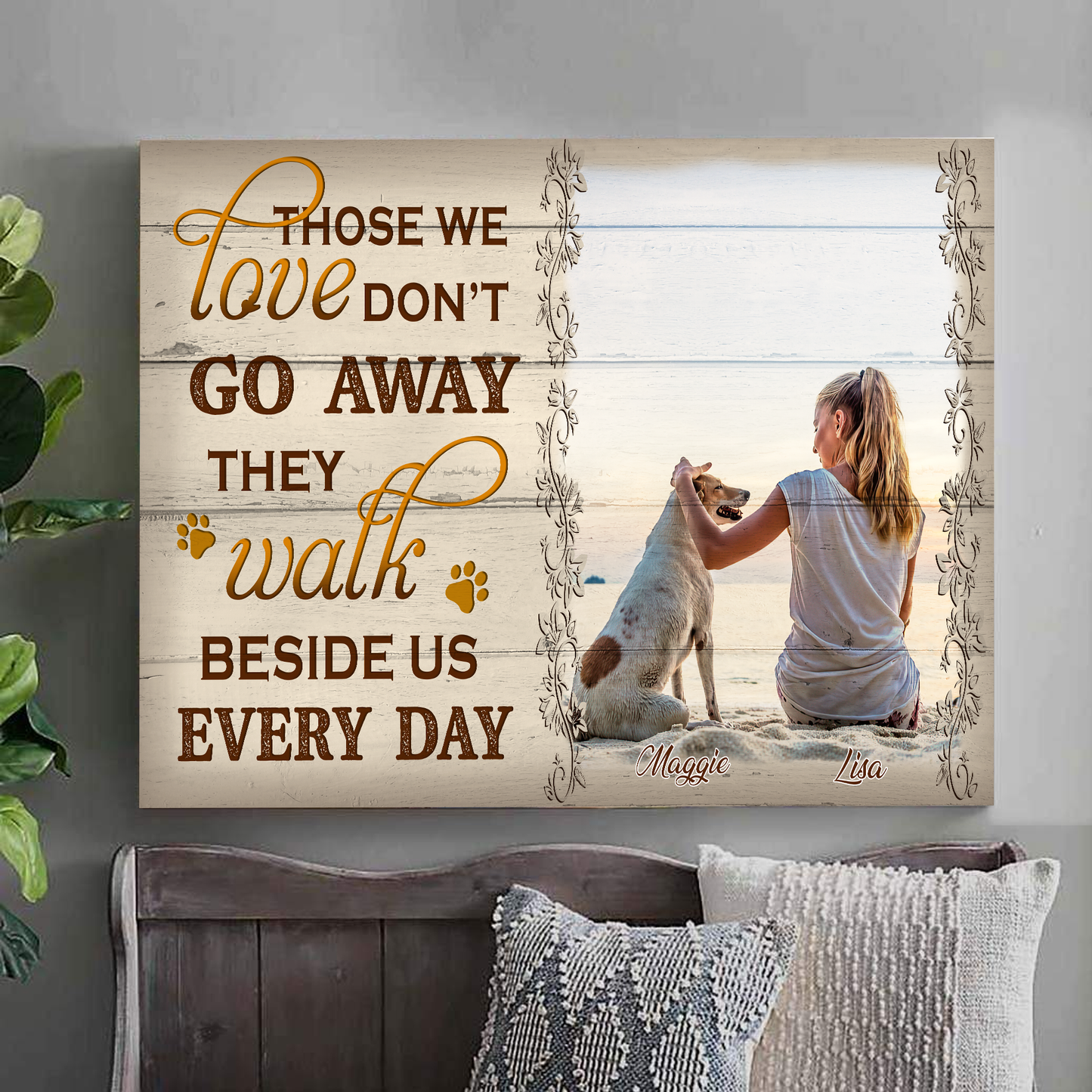 Those We Love Don't Go Away Canvas Poster Home Decor Best Gift For Dog Lovers