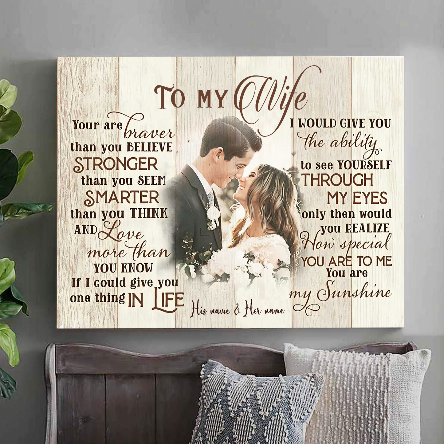 You Are Braver Than You Believe Personalized Canvas Poster Best Gift For Couple Home Decor