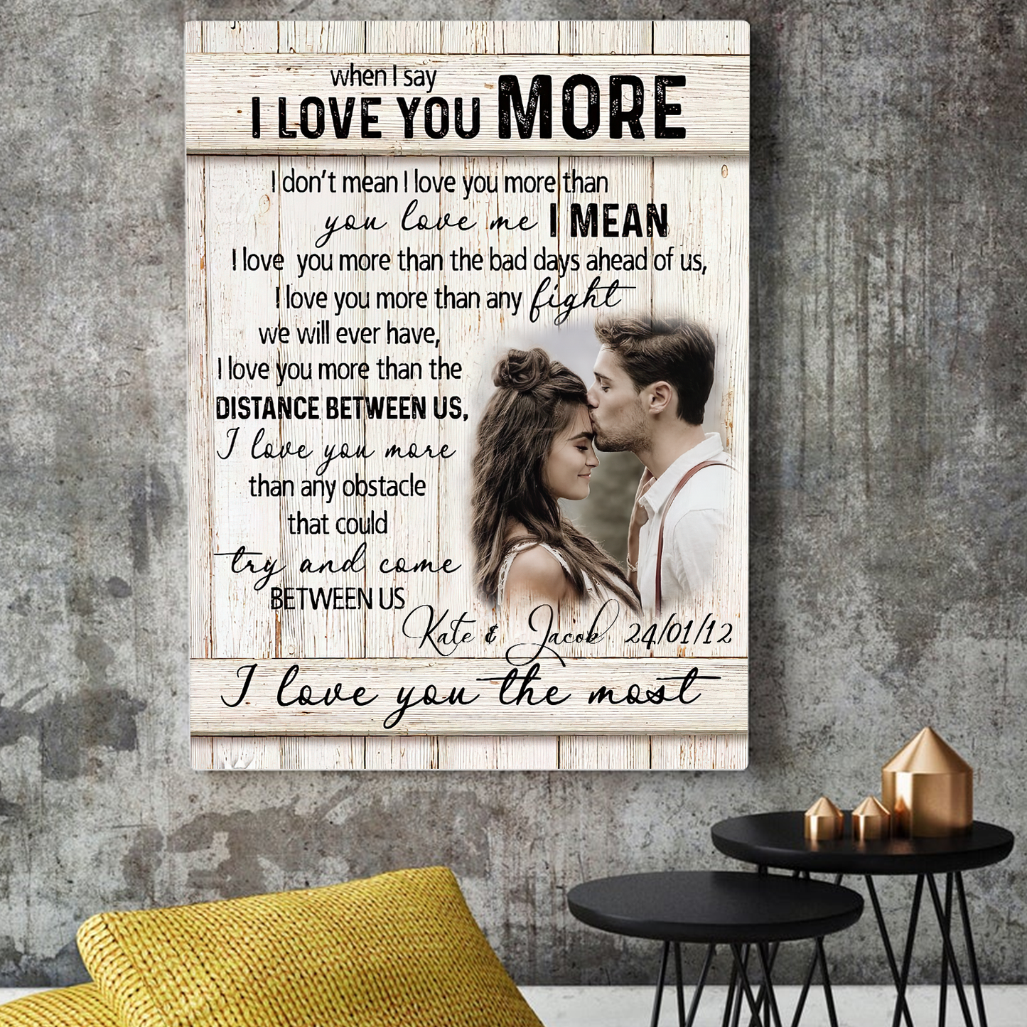When I Say I Love You More Vertical Canvas Poster Special Gift Home Decor