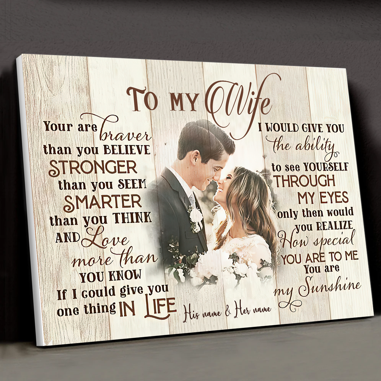 You Are Braver Than You Believe Personalized Canvas Poster Best Gift For Couple Home Decor