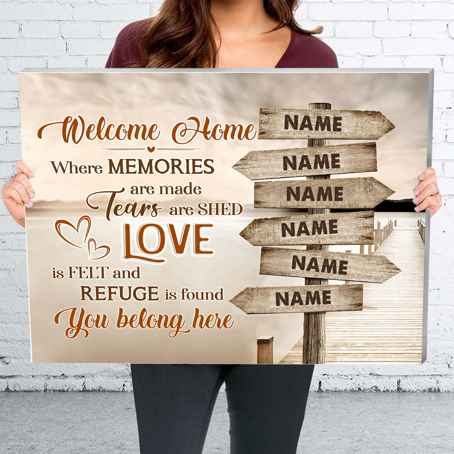Welcome Home Where Memories Are Made Personalized Canvas Poster Best Gift For Friend