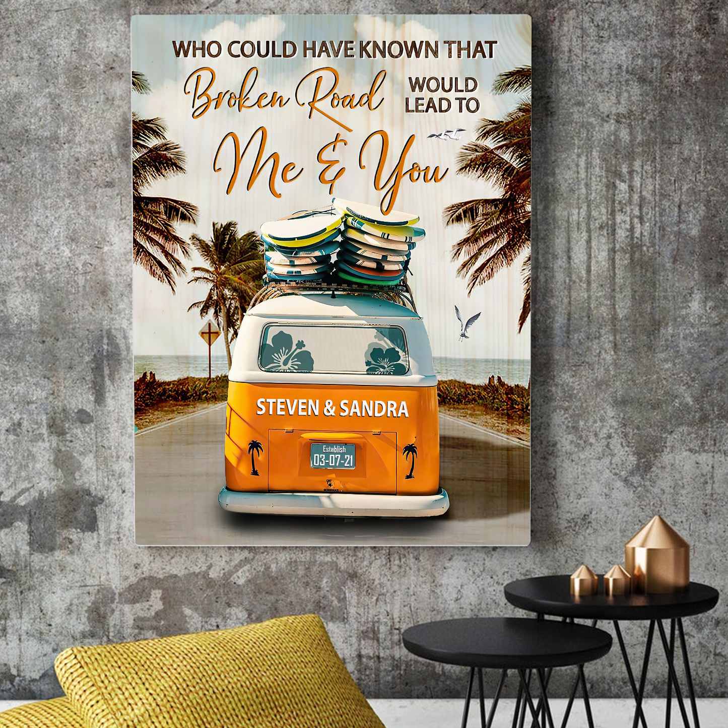 Broken Road Would Lead To Me And You Vertical Canvas Poster Special Gift Home Decor