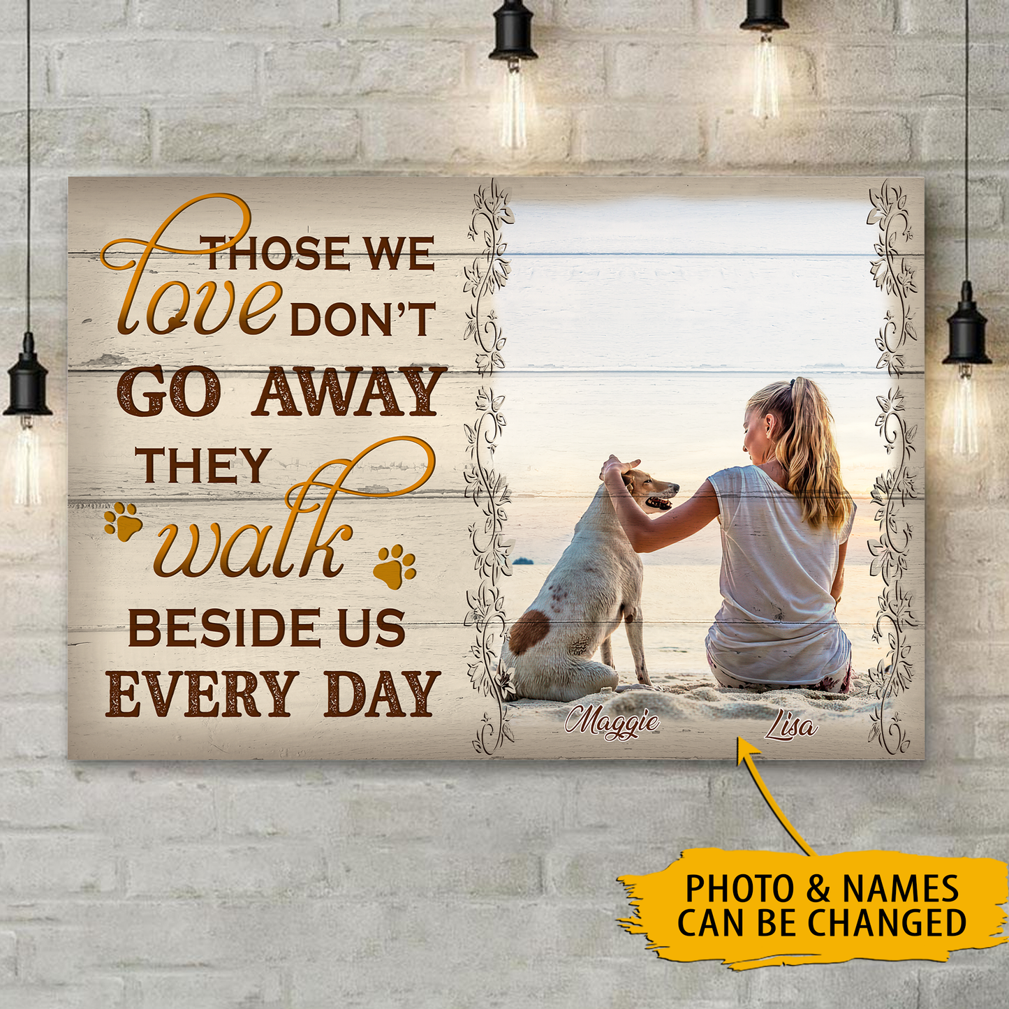 Those We Love Don't Go Away Canvas Poster Home Decor Best Gift For Dog Lovers