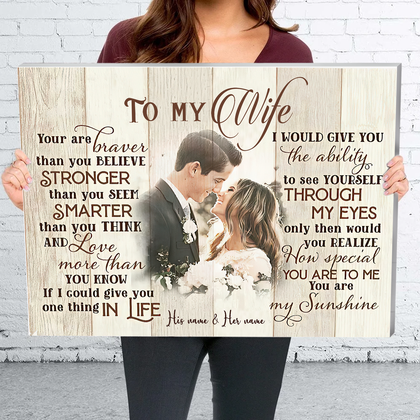 You Are Braver Than You Believe Personalized Canvas Poster Best Gift For Couple Home Decor