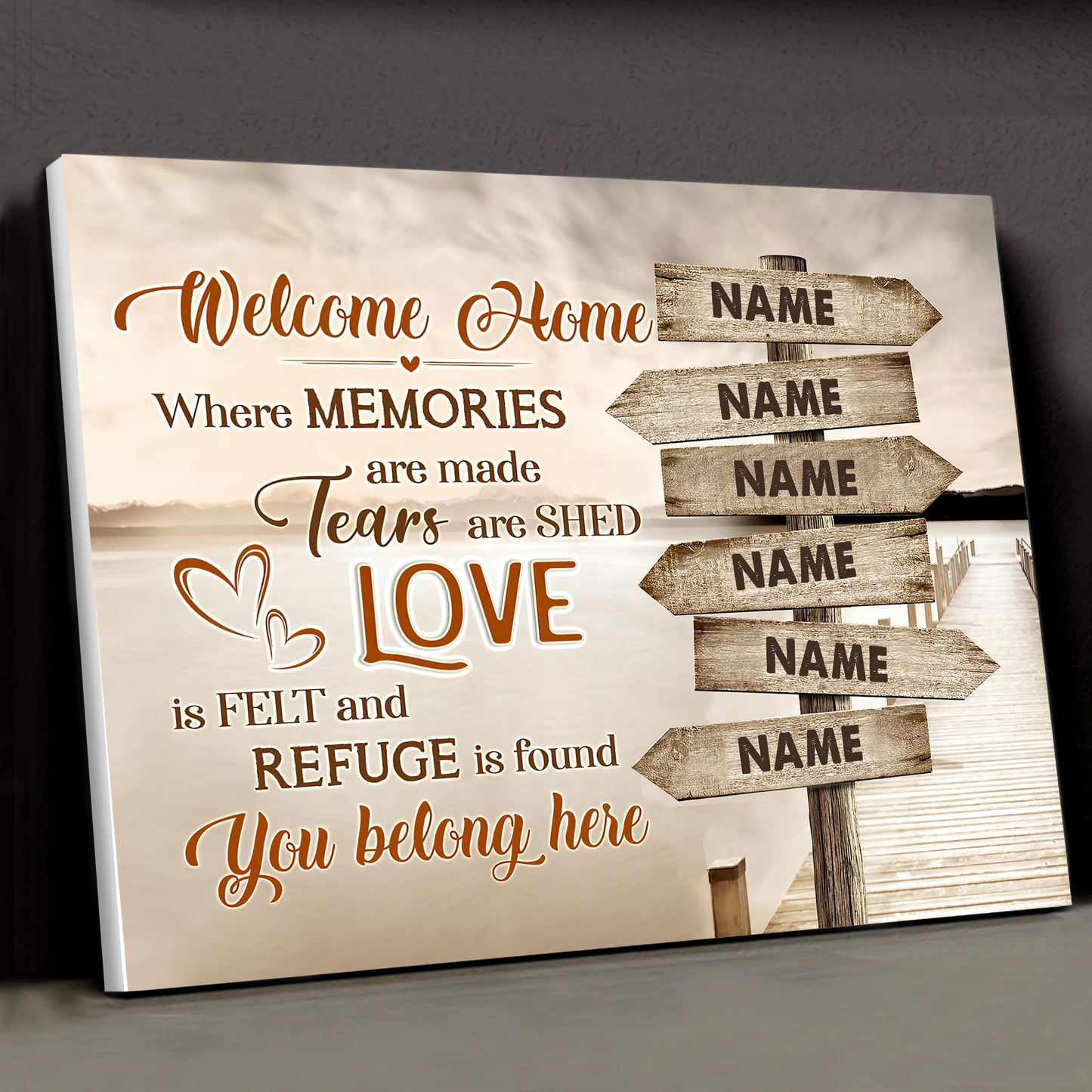 Welcome Home Where Memories Are Made Personalized Canvas Poster Best Gift For Friend
