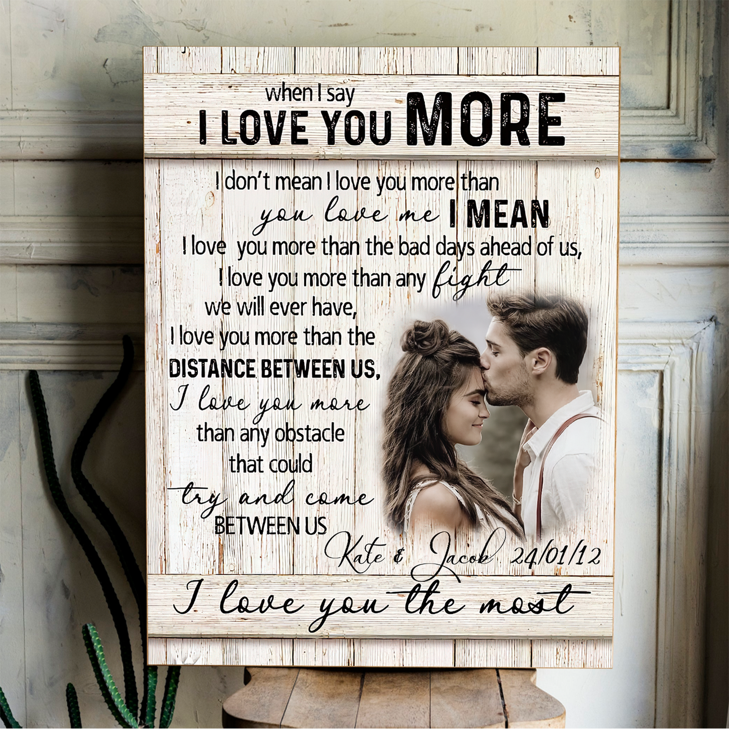 When I Say I Love You More Vertical Canvas Poster Special Gift Home Decor
