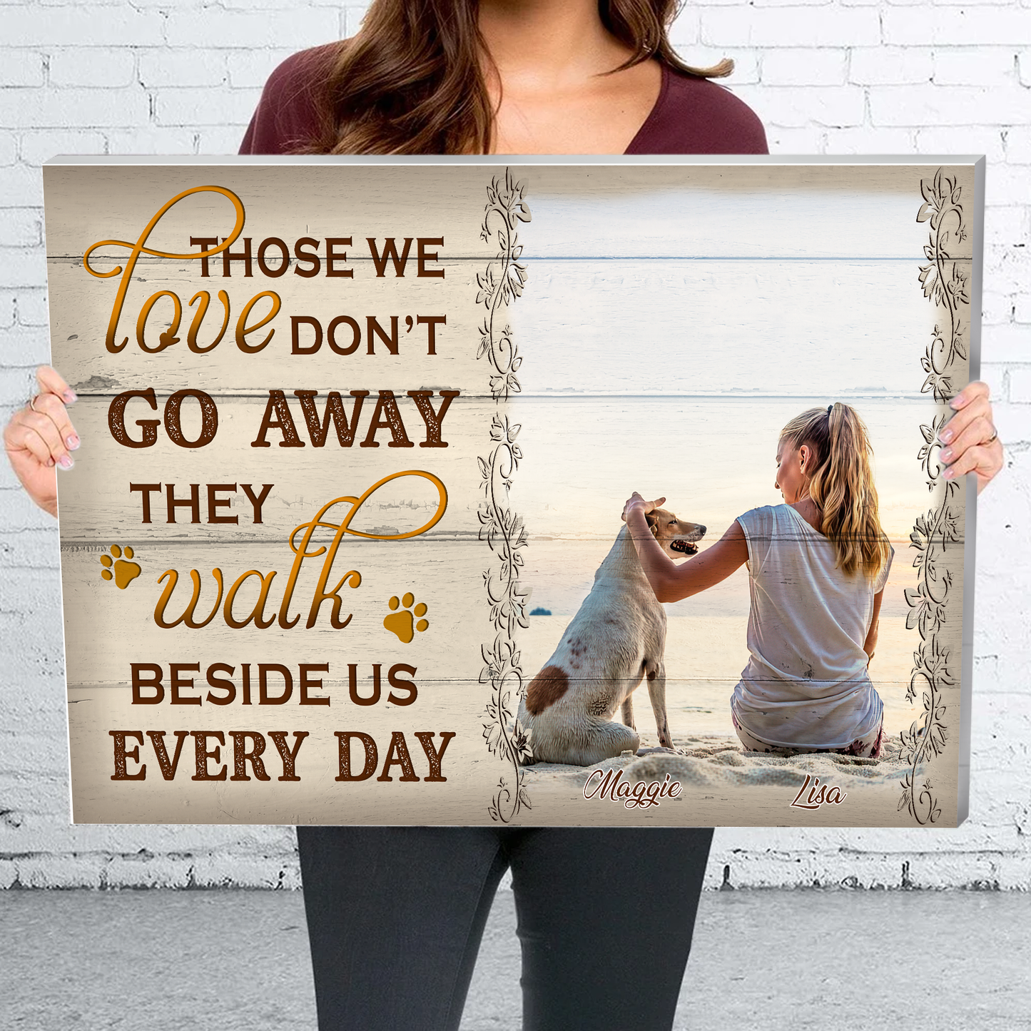 Those We Love Don't Go Away Canvas Poster Home Decor Best Gift For Dog Lovers