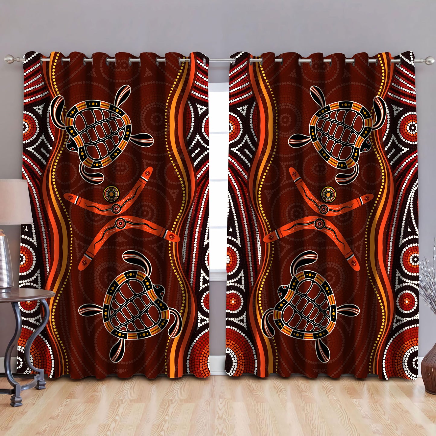 Aboriginal Naidoc Week Heal the Turtle 3D print Curtain