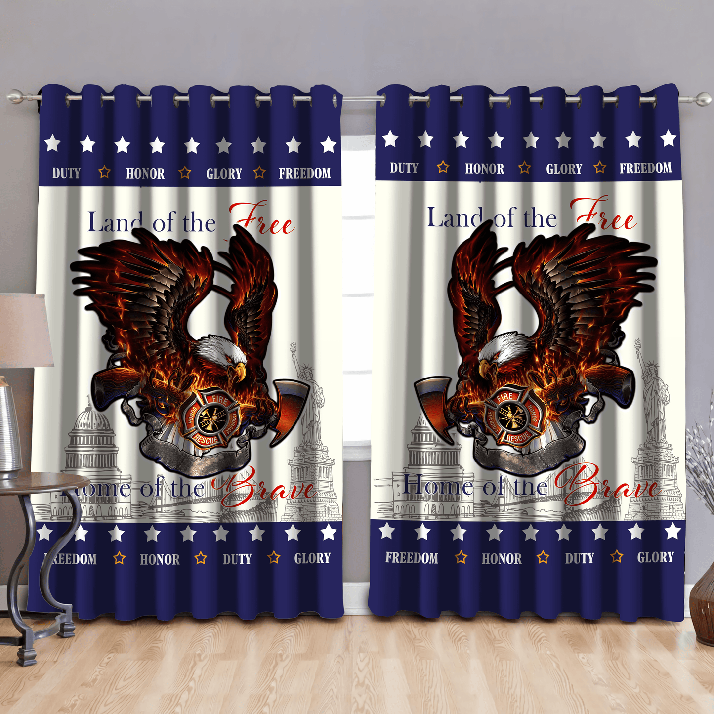 Firefighter Window Curtains