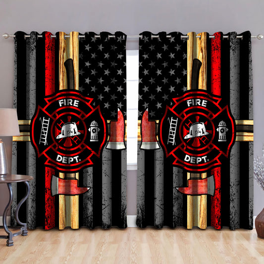 Firefighter Pride Window Curtains