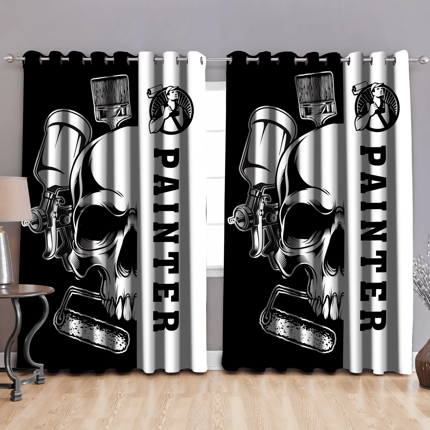 Tmarc Tee Painter 3D All Over Printed Window Curtains MH21102107