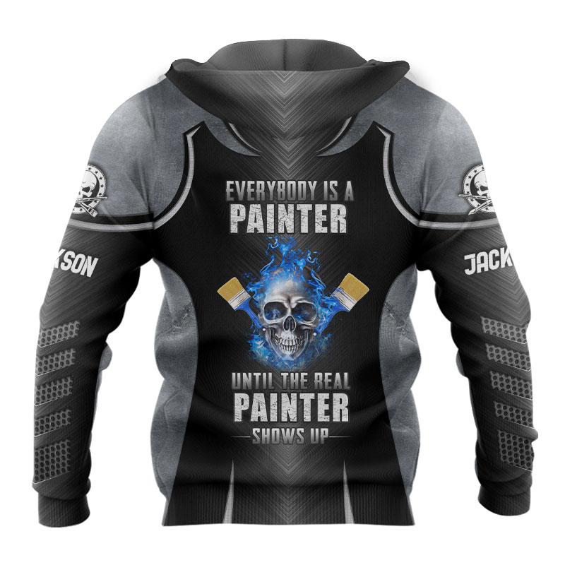 Tmarc Tee Personalized Name Painter 3D All Over Printed Unisex Shirts Metal Pattern